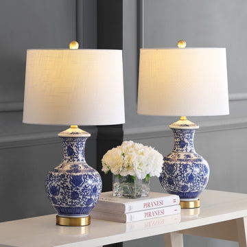 Jennifer 25.25" Ceramic/Metal LED Table Lamp